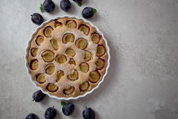 Kuchen mit Pflaumen